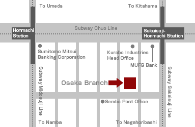 Osaka Office's map