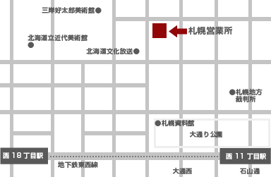札幌営業所の地図