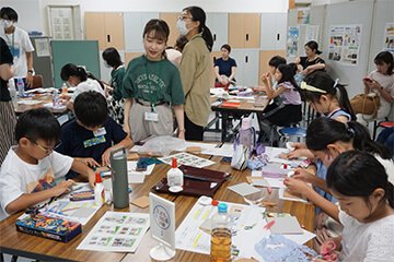 Children concentrating on their work